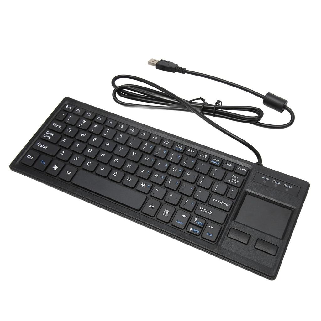 Akozon K 800 Клавиатура с тачпадом, Проводная, Ультратонкая, Мини, Компактная, с функцией ХАБа, Тонкий USB-трекпад Комбо