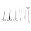 Набор инструментов для аквариума, ножницы, пинцет из нержавеющей стали, шпатель, набор инструментов для террариума с сумкой для хранения