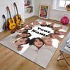Custom Kpop Team Mat Personalized Name, Polyester Washable Indoor Entryway Rug, Gift for Christmas, Easter, Thanksgiving Day