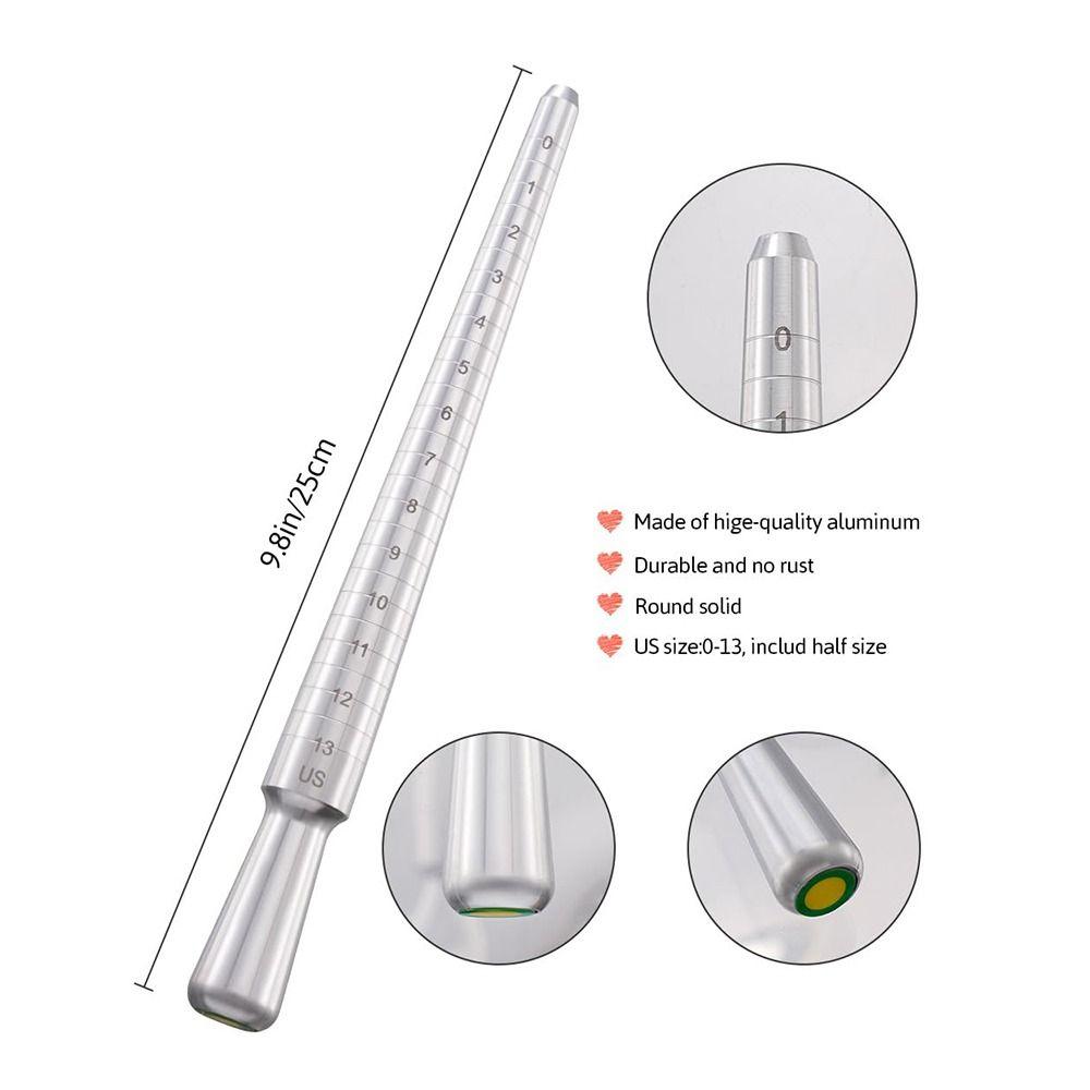 Прочный инструмент для измерения оправки колец с измерителем пальцев для измерения размеров ювелирных изделий