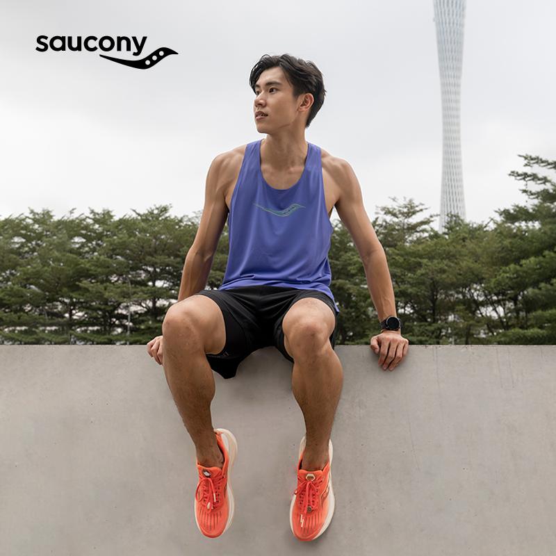 SAUCONY Tempus 1 Поддержка стабильности Легкие кроссовки с низким верхом Унисекс кроссовки для бега Белый Оранжевый S20720-400