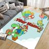 Custom Name,Mario Home Sofa Decoration for Living Room & Bedroom, Non‑Slip Play Flannel Floor Mat for Game Room