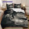 Football Legends Three-piece set (1 * duvet cover + 2 * pillowcase, without core) 2D Flat Christmas birthday gift Soft and comfortable Bedding set