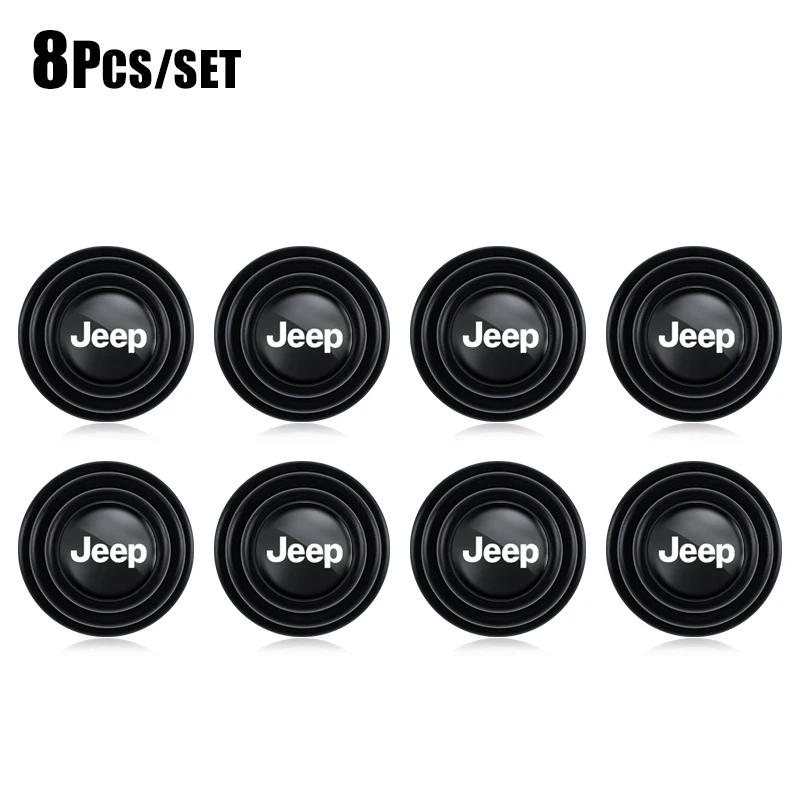 For Jeep Car Door Shockproof Silicone Gasket Buffer Pad Accessories For Jeep Grand Cherokee Wrangler JK Gladiator Compass Ren