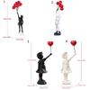 Фигурка девушки-летающего шара Banksy, современное искусство, скульптура, фигурка из смолы, ремесло, украшение, коллекционная фигурка, украшения, подарки