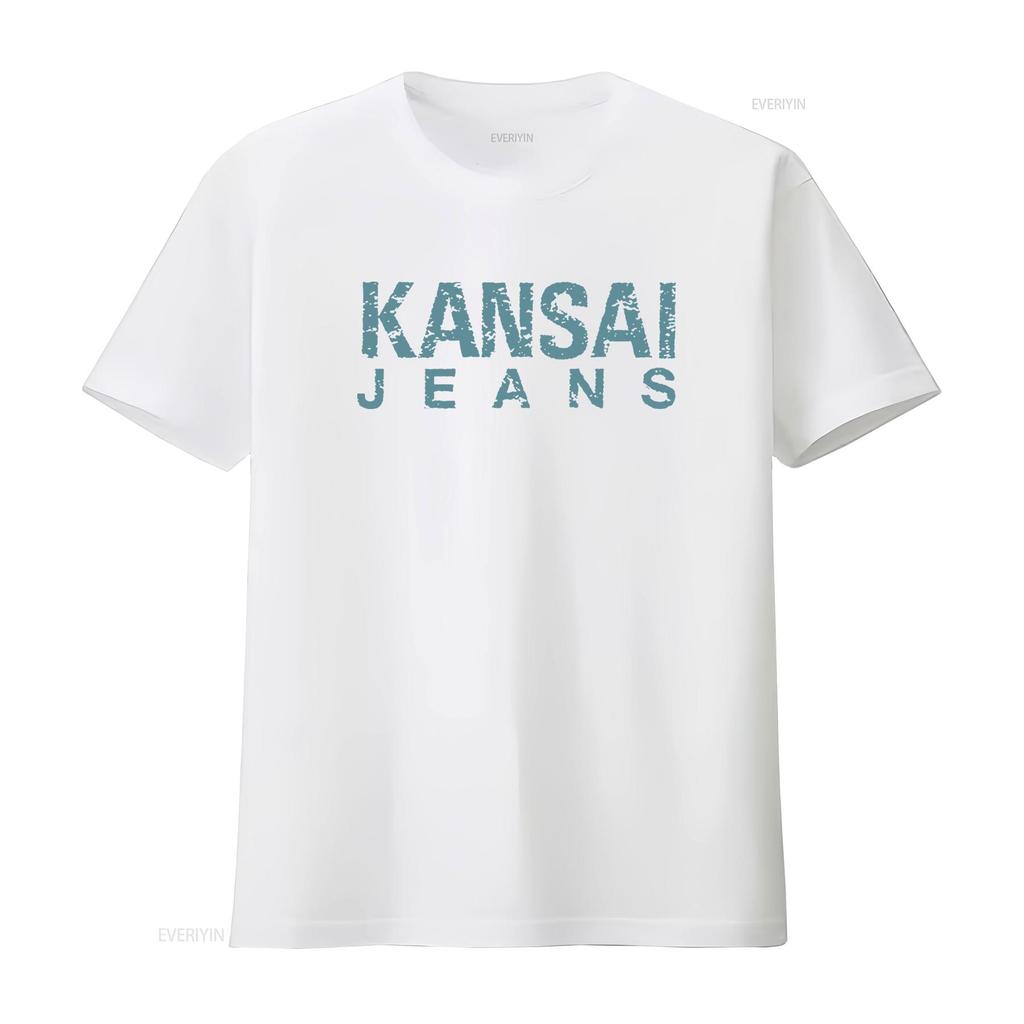 Винтажная футболка KANSAI JEANS Размеры S, M Редкая 90-е Японский дизайнер Уличная мода High Fashion Харадзюку винтаж Стирка