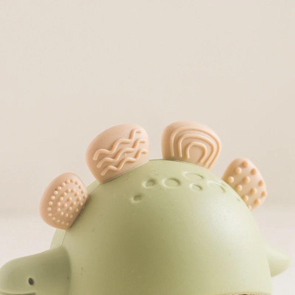 Wood Baby Teething Toy Detachable Infant Chew Toy Durable Dinosaur Teether Toy Sensory Play