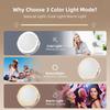8-inch Double-sided Illuminated 10x Magnification Makeup Mirror with Metal Tabletop, Suitable for Home and Travel Use
