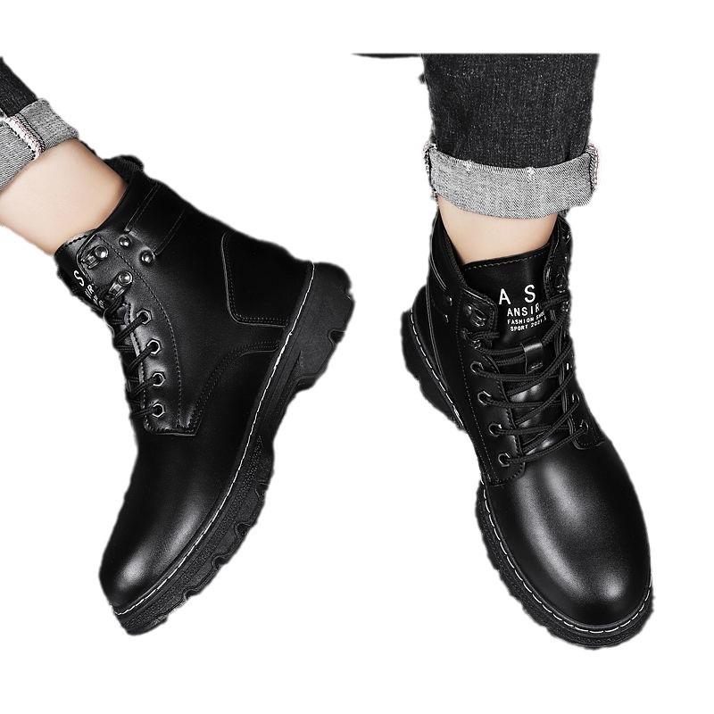 Ботинки Мартина мужские осенне-зимние мужские туфли новые мужские ботинки средней и высокой высоты повседневные мужские кожаные ботинки