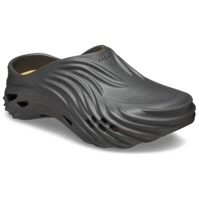 Crocs Echo WAVE CLOG Легкие Ретро Шлепанцы с Защитой Носка Унисекс Черные