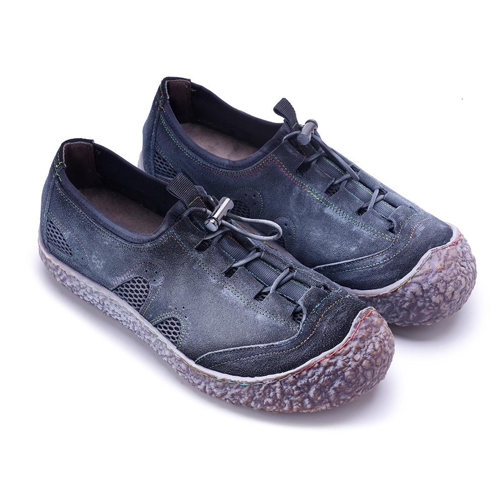 Johnature Женские туфли на плоской подошве из натуральной кожи в стиле ретро с мягкой дышащей сеткой
