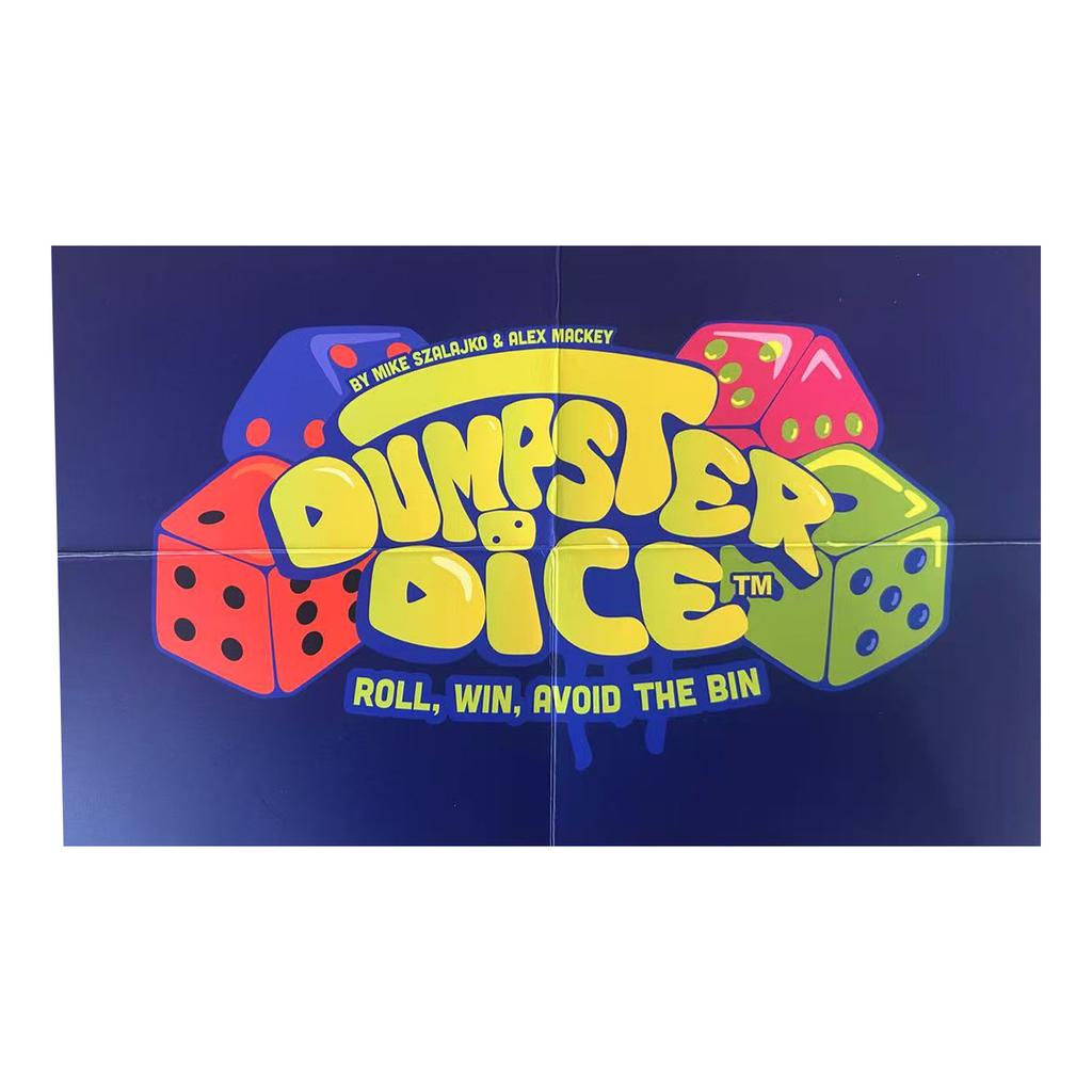 Dumpster Dice Fast-Paced Family Dice Game Fun 4-Player Board And Dice Game With Dumpster, 80 Dice, And Stickers Perfect For Trave