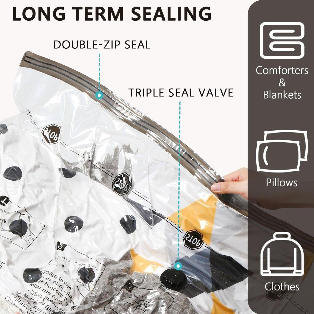 Heavy Duty Vacuum Storage Bags Thickened Clothing Organizer Bag  Closet Organization