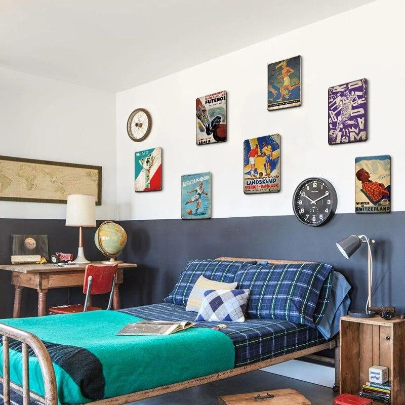 Лыжный бейсбол, металлический знак, австрийские винтажные постеры, спортивный клуб, лыжная металлическая доска, декоративная металлическая пластина, железная живопись, спортивная стена