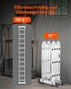Multi-Purpose Folding Ladder 7-in-1 3 Step 12ft Reach Height for Work
