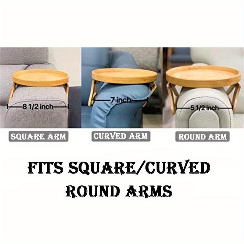 Поднос для дивана, стол, подлокотник для дивана, поднос с зажимом, поднос для дивана из натурального бамбука, практичный поднос для закусок для телевизора с дистанционным управлением, кофейные закуски