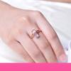 BELLA BOX Кошачий дизайн создал ювелирные кольца из розового кварца для женщин, ювелирное кольцо для свадебной вечеринки