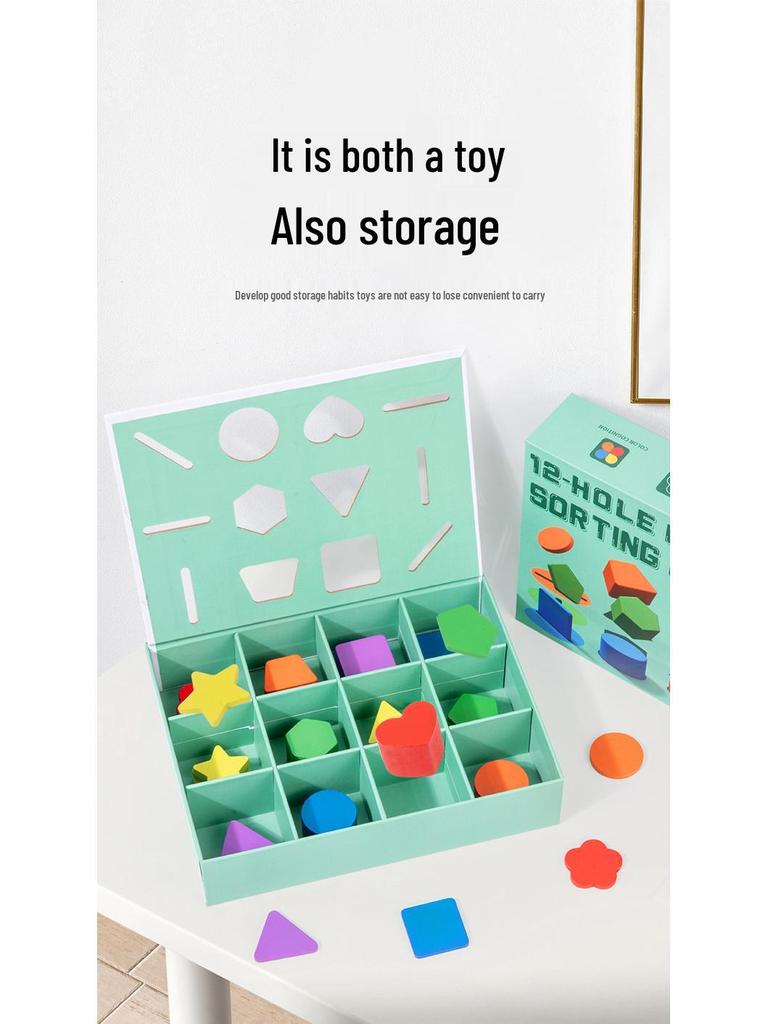 Kids' Shape & Color Sorting Coin Box: Early Learning Cognitive & Motor Skills Toy