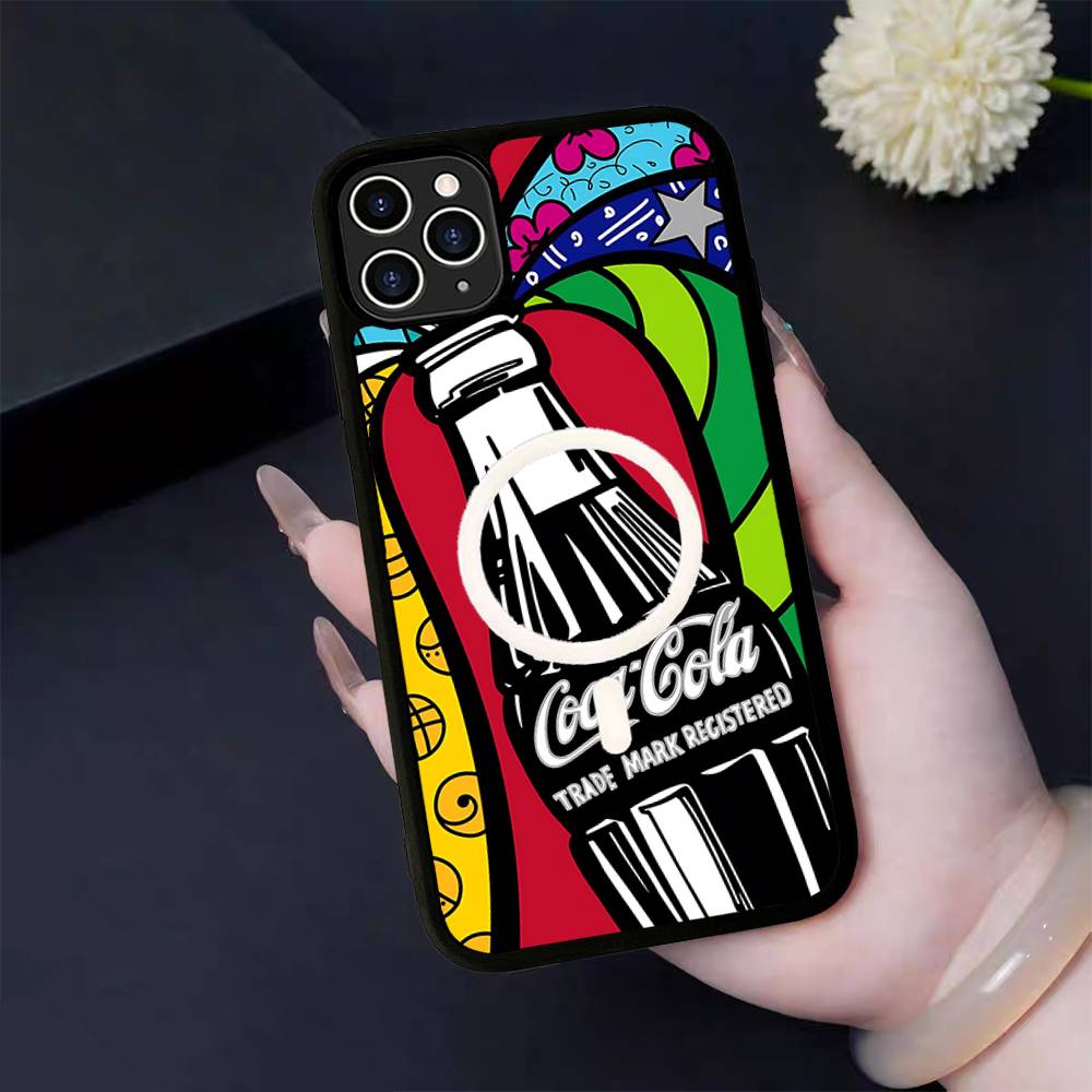 Hot C-Coca Drinks C-Cola For Magsafe Magnetic Phone Case Wireless PC+TPU For IPhone 11 12 13 14 15 16 17 Pro Max Plus