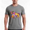 Floral Kashmir Map Tshirt Summer Casual Cotton Tee Oversized Streetwear Tops Vintage Graphic Print Loose Fit Short Sleeve