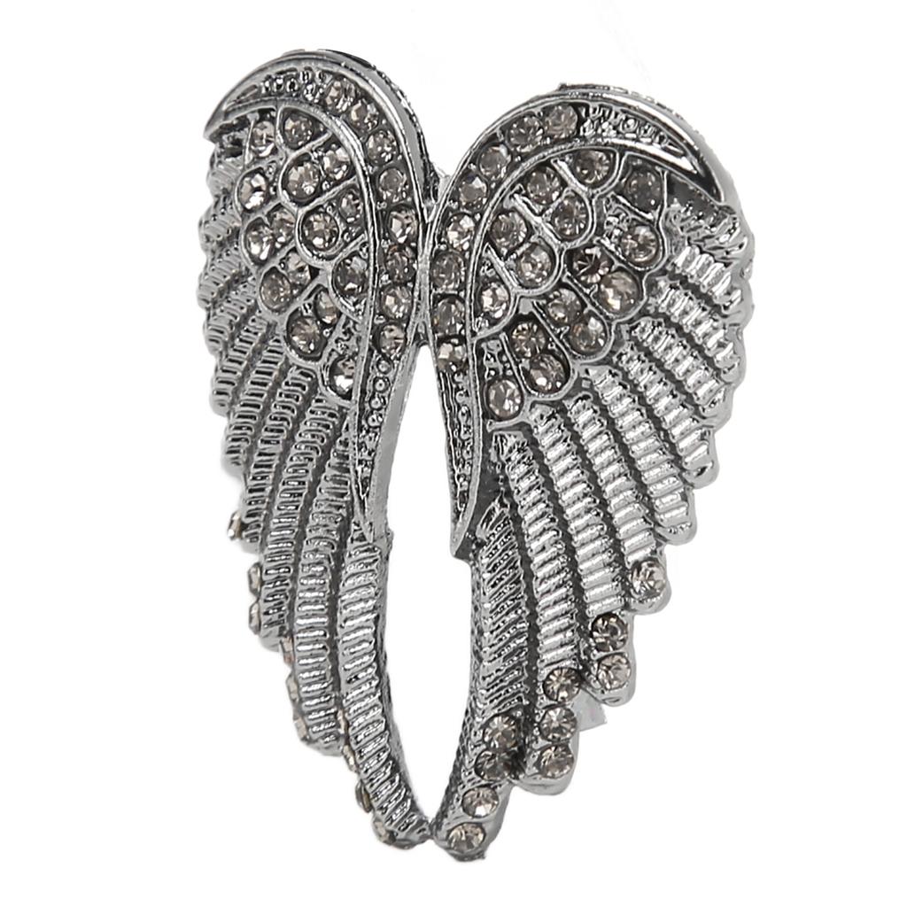 Angel Wing Brooch Pin Delicate Elegant Multilayer Plating Process Crystal Brooch for Blouse Jacket Coat Scarf Shawl