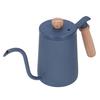 Чайник для заваривания кофе 600 мл с изогнутой шеей и вентиляционным отверстием из деревянной ручки из пищевой нержавеющей стали