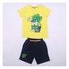 Желтый, темно-синий комплект из 2 предметов с принтом «Летнее время» и шорт для мальчика
