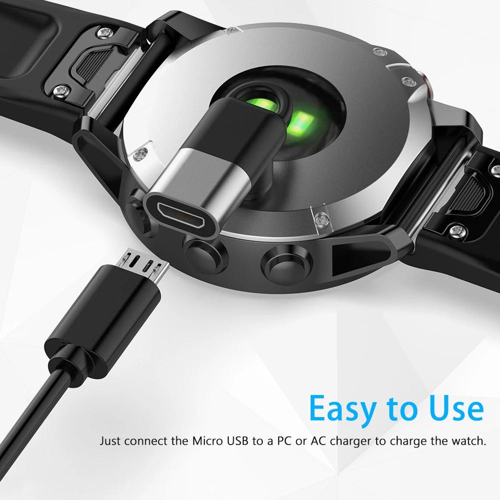 Тип C/Micro/ios USB Female to 4pin зарядный адаптер для Garmin Fenix 7/6/5 Instance 2S Venu 2 plus EPIX Watch зарядный конвертер
