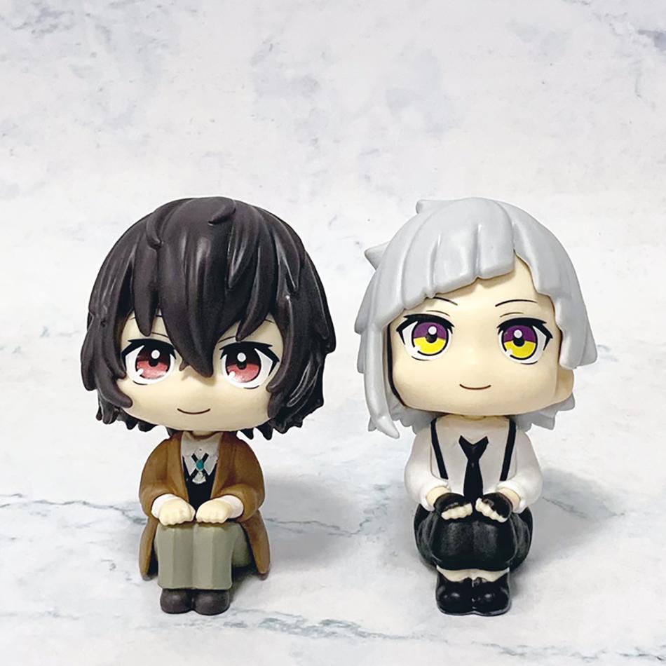In Stock Look Up Bungou Dogs Dazai Osamu Nakajima Atsushi Action Figure Toys PVC Model Collection Kawaii Q Version Doll