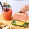 Strawberry Shape Butter Freshness Jar Ceramic Chopstick Tube Butter Box Butter Dish  Restaurant