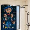 Шторка для душа из аниме-фильма «Коралина» - Водоотталкивающая и герметичная, устойчивая к плесени и грибку для