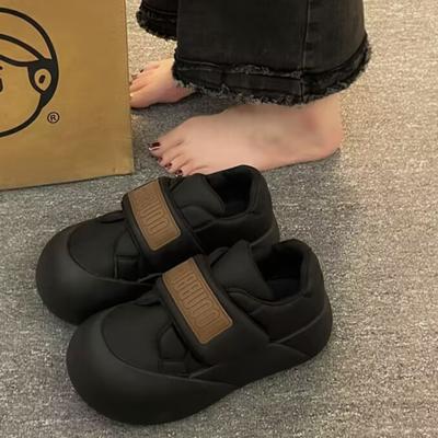 Женские туфли на плоской подошве с круглым носком, симпатичные, удобные, теплые, в студенческом стиле, повседневные и универсальные туфли для скейтбординга