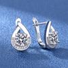 Серьги из серебра 925 пробы для женщин, круглые серьги с цирконами, сверкающие, для вечеринки, свадьбы, ювелирные изделия, аксессуары в подарок