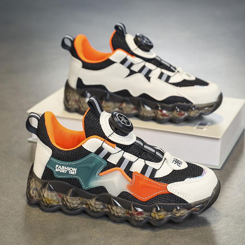 Одноклассники Мальчики Полая сетка дышащая средняя и большая детская спортивная обувь для отдыха Ученики начальной школы кроссовки на мягкой подошве