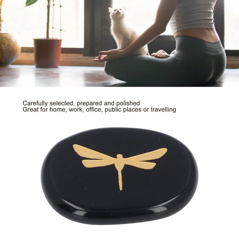 Mineral Craft Worry Stone Black Balance Stone Crystals Pocket Worry Stone Home Office Use