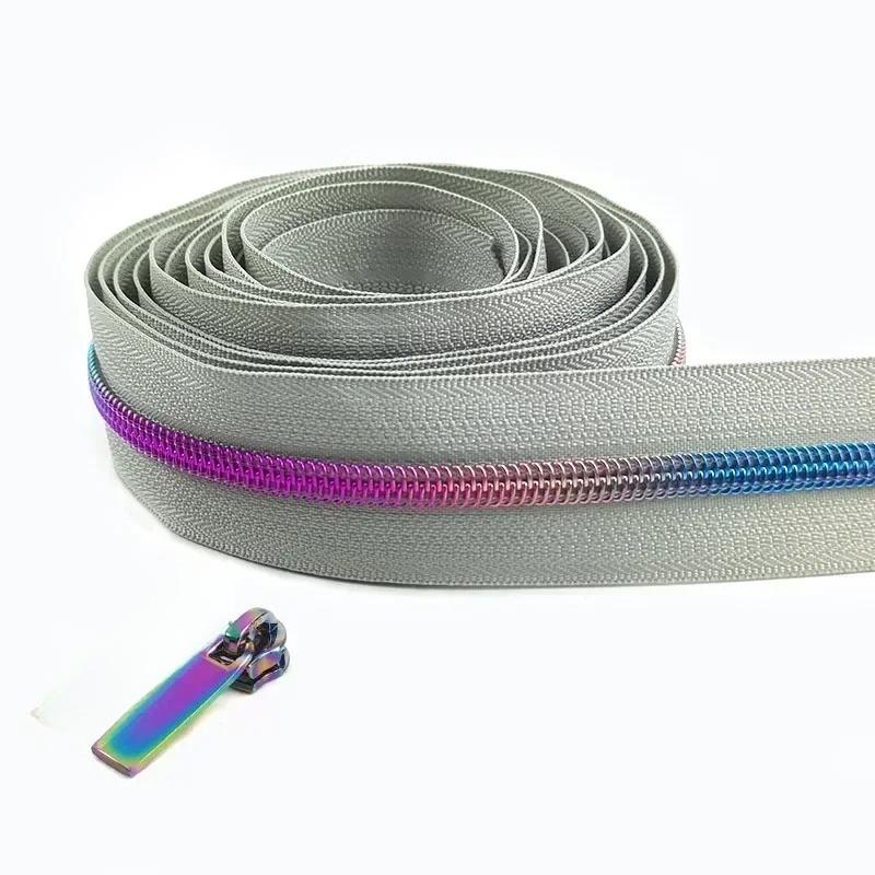 1/2/3/4/5 метров 5# нейлоновые молниевые ленты со слайдерами спиральные молнии сумка кошелек карман пуллеры для молний головка набор для ремонта швейные аксессуары