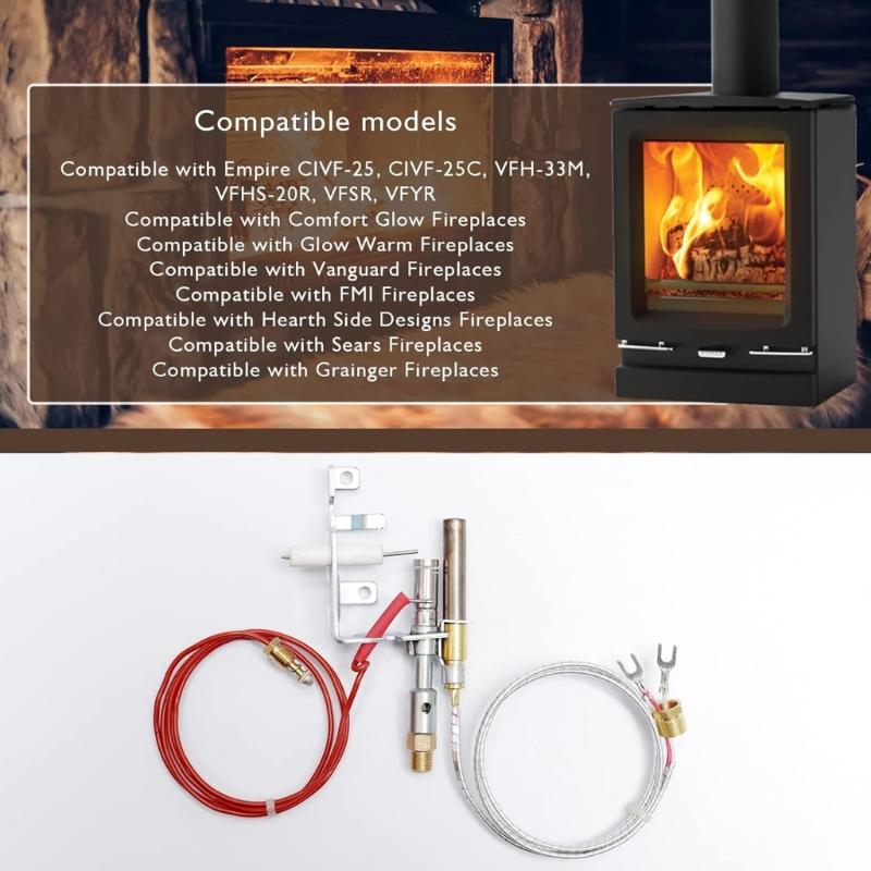 Propane Gas PilotsAssembly Include Thermocouple and Thermopile PP225 R3623 14D0477 103778-01 for Empire Fireplaces Stove