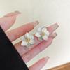 White Petal Earrings For Women Wedding Party Accessories Jewelry Gift