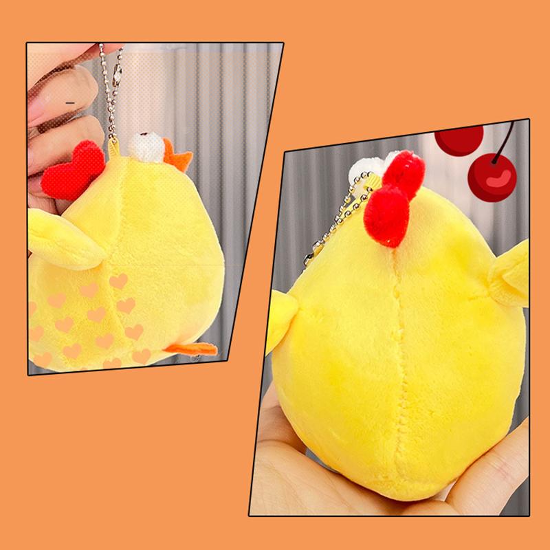 Милый плюшевый брелок в виде приседающей курицы, Подвеска для сумки в виде бодрой утки, Кукла для кранового автомата
