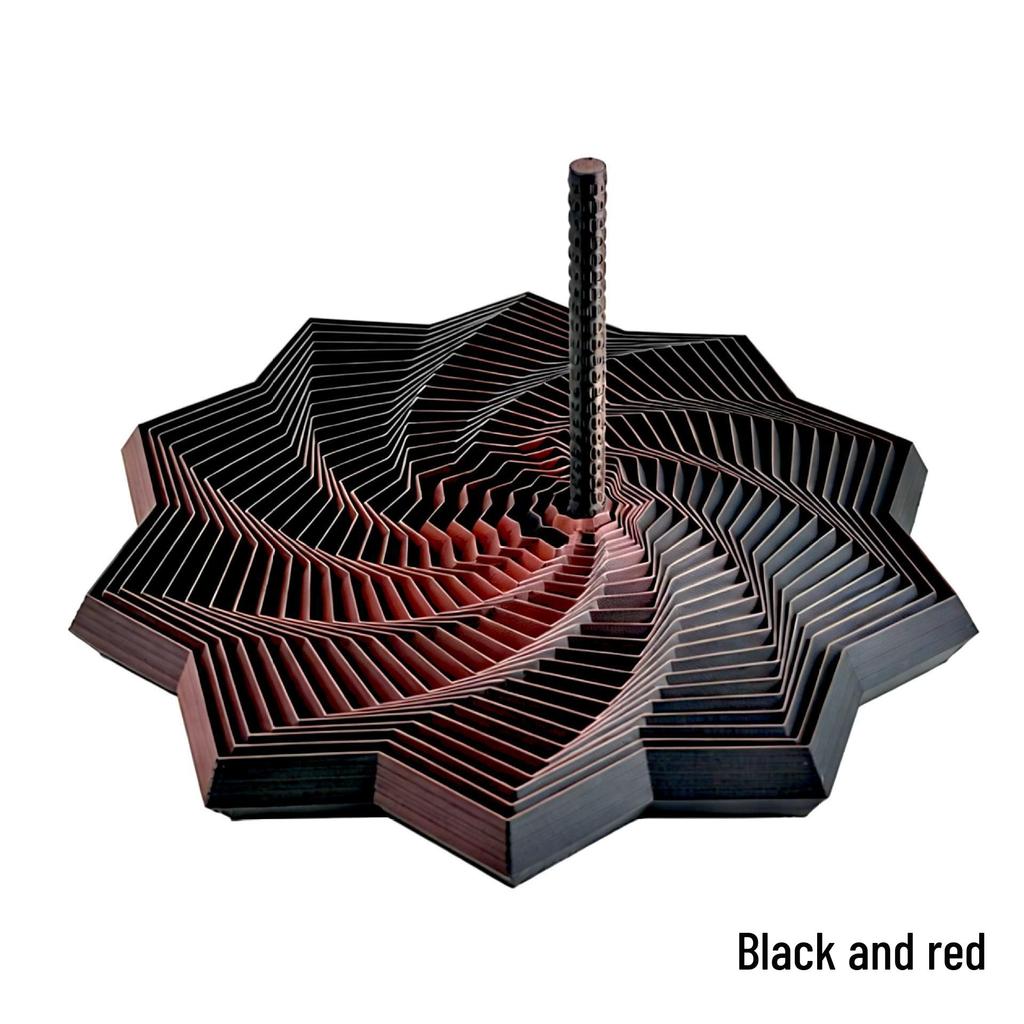 3D Printed Spiral Radish Tower: Three-Dimensional Polygonal Fingertip Toy with Handle
