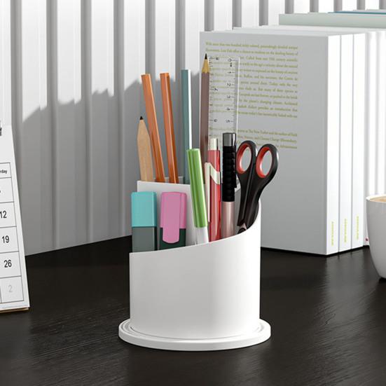 Вращающийся держатель для кистей для макияжа Скрытый держатель для зубных щеток с выдвижной крышкой Многосекционный пылезащитный органайзер для макияжа для туалетного столика в ванной