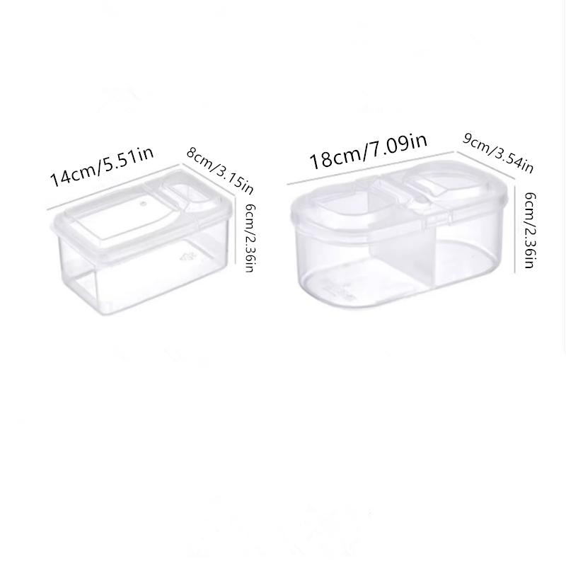 Контейнеры для перекуса, Разделенная коробка для перекуса бенто, 2 отделения, Многоразовые контейнеры для приготовления еды, для ланча, для фруктов, для хранения продуктов