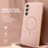 For Samsung Galaxy A25 5G (Global) (161mm) Phone Case Carbon Fiber Textured Electroplated TPU Back Cover