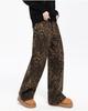Унисекс ретро леопардовый принт прямые повседневные брюки