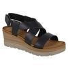 Womens/Ladies Ola Crossover Touch Fastening Wedge Sandals