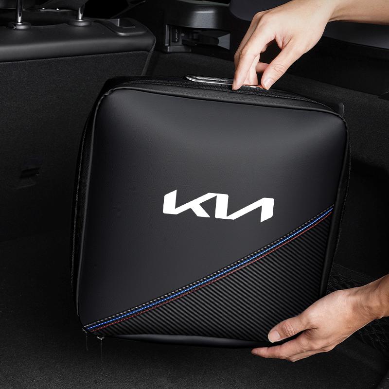 Car Charging Gun Storage Bag Auto Trunk Organizer Handbag For KIA Sportage Seltos Sorento K3 K4 Soul Carnival EV6 EV9 Carnival