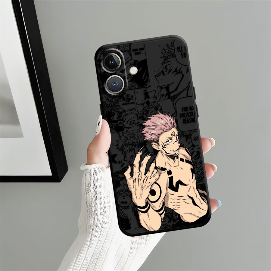 Мягкий задний чехол-бампер для iPhone 18 12 17Air X XS XR SE 15 Plus 11 17 16 Pro Max 13 Mini 14 7 8 с персонажами мультфильмов и аниме