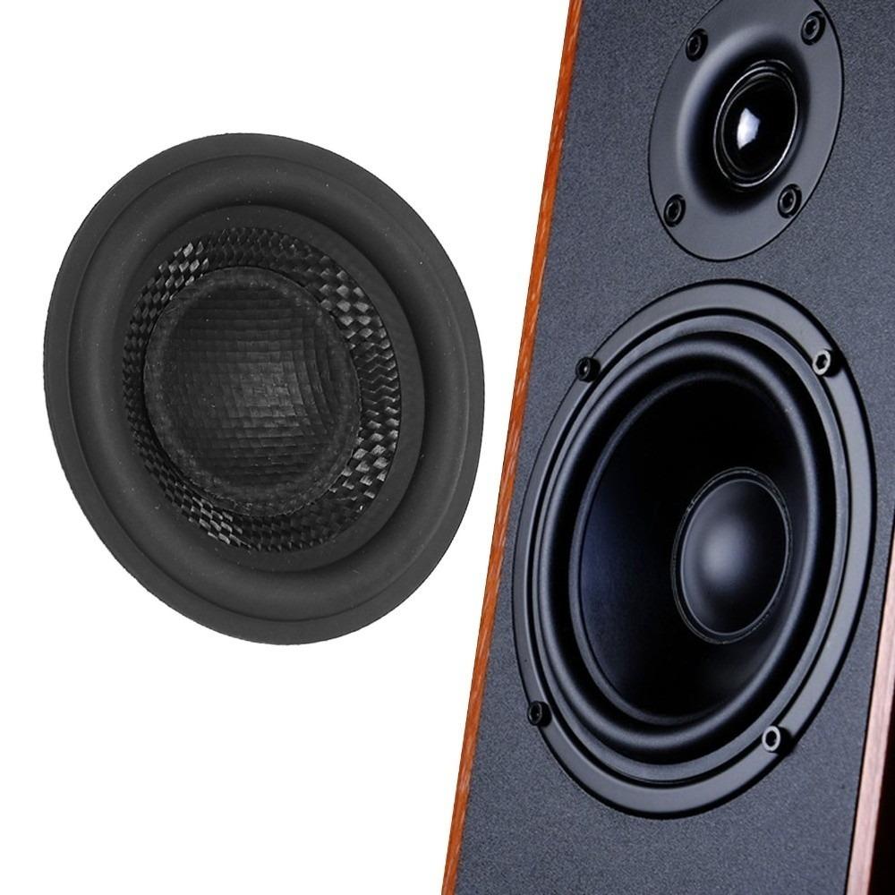Black Paper Paper Speaker Cone Rubber Surround Drum Paper Subwoofer Cone Speaker Replacement