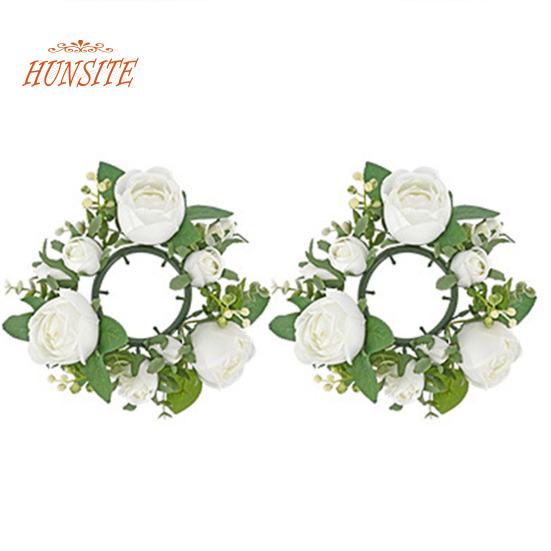 2шт реалистичная гирлянда-подсвечник, искусственный венок для дома