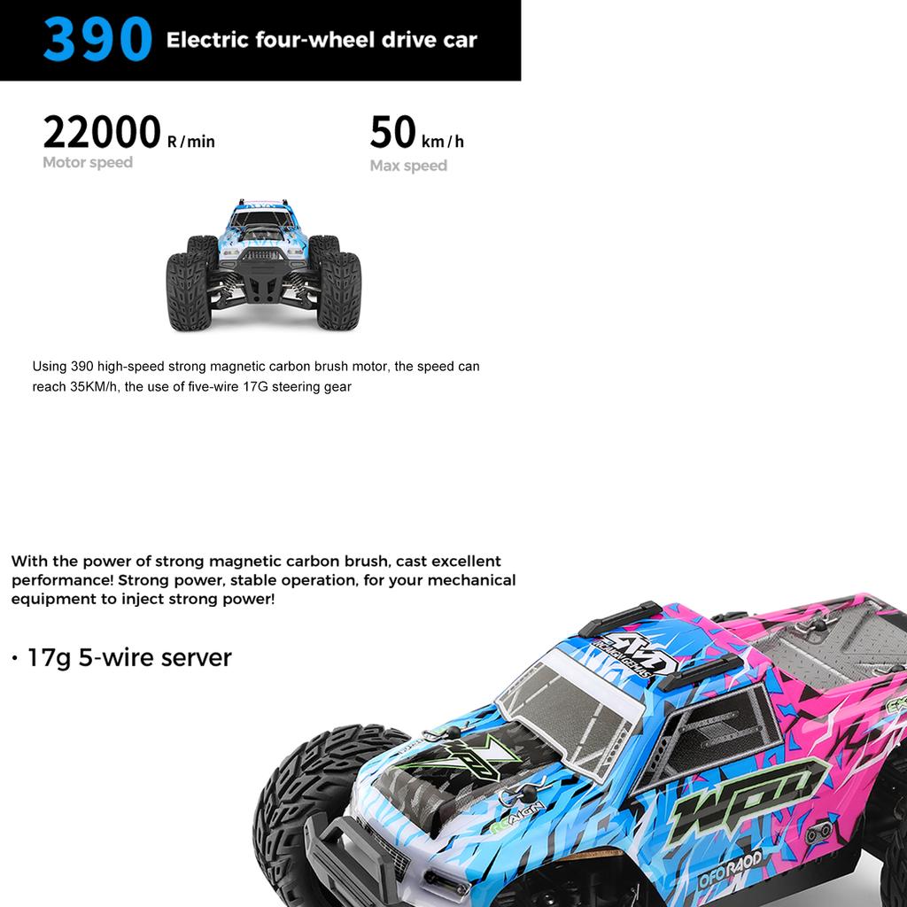 204006 Remote Control Car 1/20 50km/h High Speed Off-road Car 2.4Ghz Four Wheel Drive Off-road